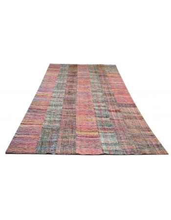 Oversized Vintage Turkish Rag Rug - 11`11