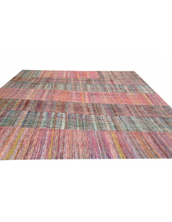 Oversized Vintage Turkish Rag Rug - 11`11