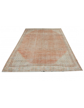 Distressed Vintage Tabriz Wool Rug - 8`6