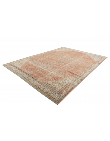 Distressed Vintage Tabriz Wool Rug - 8`6