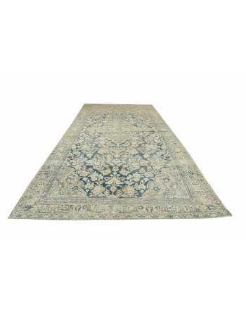 Oversized Washed Out Vintage Tabriz Rug - 7`4