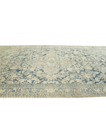 Oversized Washed Out Vintage Tabriz Rug - 7`4