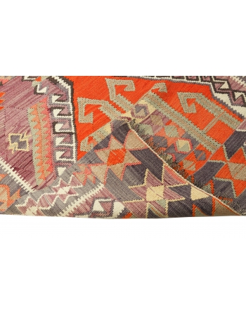 Long Colorful Vintage Kilim Runner - 4`0