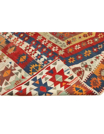 Antique Turkish Aydın Kilim Rug - 5`5