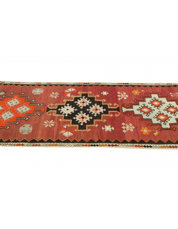 Vintage Decorative Turkish Kilim Runner - 3`5