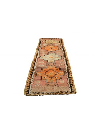 Vintage Decorative Turkish Kilim Runner - 2`11