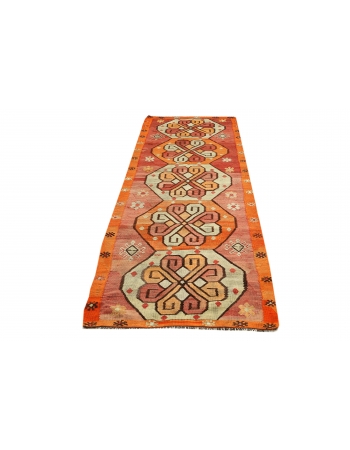 Vintage Unique Turkish Kilim Runner - 3`0