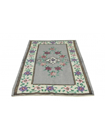 Small Decorative Turkish Wool Rug - 3`5