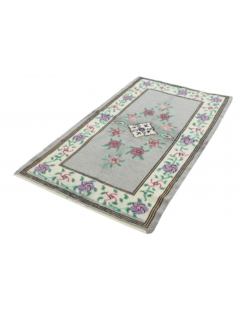 Small Decorative Turkish Wool Rug - 3`5