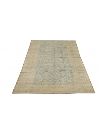 Washed Out Afghan Wool Rug - 4`11