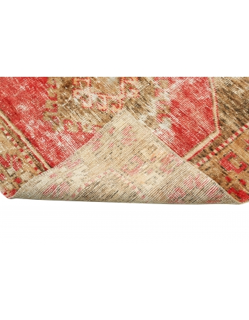 Distressed Vintage Anatolian Runner Rug - 3`3