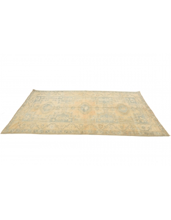 Vintage Washed Out Wool Rug - 4`10