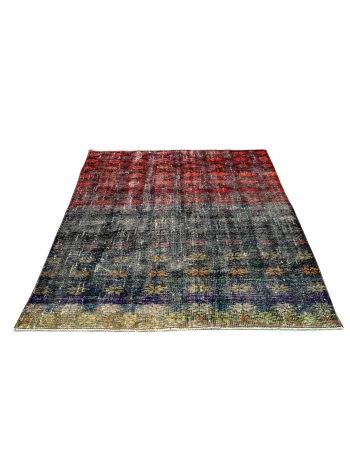 Vintage Art Deco Turkish Rug - 4`7