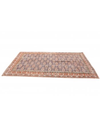 Distressed Vintage Turkish Oushak Rug - 4`8