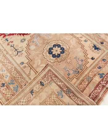 Vintage Washed Out Caucasian Rug - 4`8