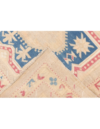 Unique Vintage Caucasian Wool Rug - 4`1