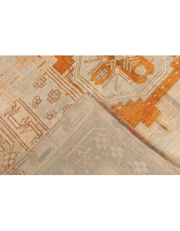 Washed Out Vintage Caucasian Rug - 4`2