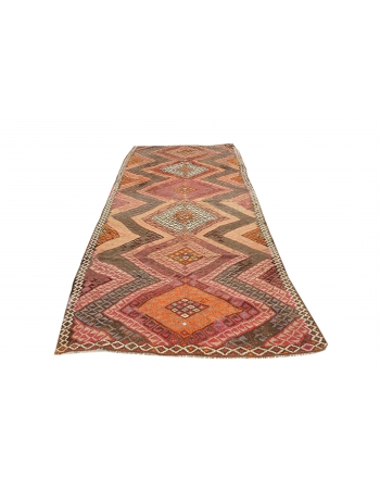 Vintage Decorative Turkish Kilim Rug - 4`8