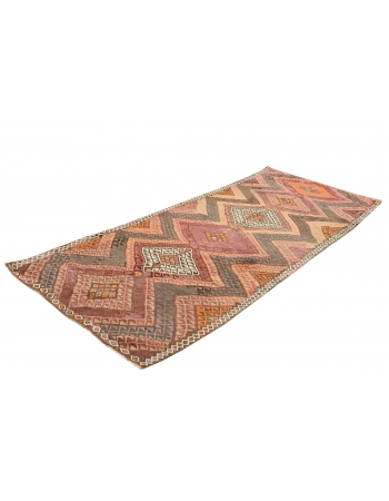 Vintage Decorative Turkish Kilim Rug - 4`8