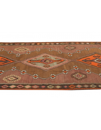 Vintage Turkish Kars Kilim Rug - 4`10