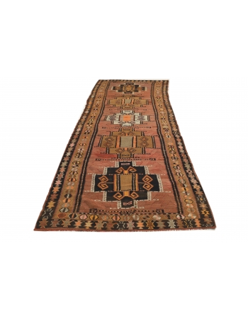 Vintage Turkish Kars Kilim Rug - 4`4