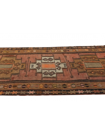 Vintage Turkish Kars Kilim Rug - 4`4