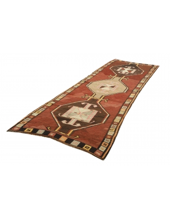 Vintage Turkish Decorative Kilim Rug - 4`4