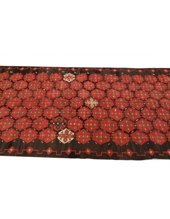 Red & Brown Vintage Kilim Rug - 4`3