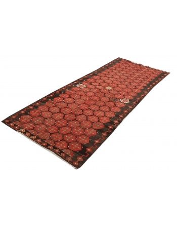 Red & Brown Vintage Kilim Rug - 4`3