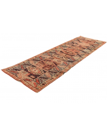 Vintage Faded Turkish Runner Rug - 3`3