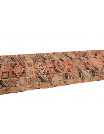 Vintage Faded Turkish Runner Rug - 3`3