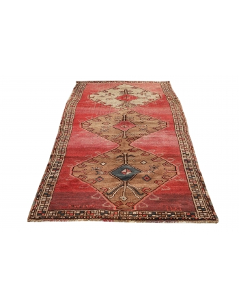 Vintage Decorative Turkish Kars Rug - 4`8