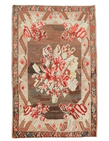 Bessarabian Vintage Kilim Rug - 4`7