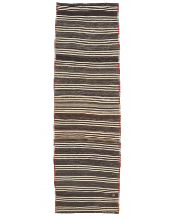 Striped Vintage Kilim Runner - 3`5" x 10`4"