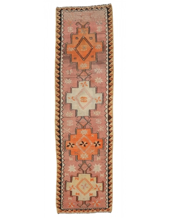 Vintage Decorative Turkish Kilim Runner - 2`11" x 10`6"