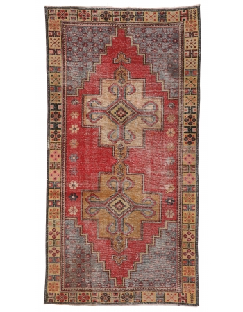 Vintage Decorative Turkish Konya Rug - 4`6