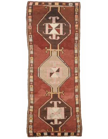 Vintage Turkish Decorative Kilim Rug - 4`4