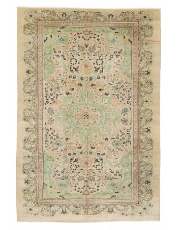 Vintage Turkish Oushak Rug - 4`8