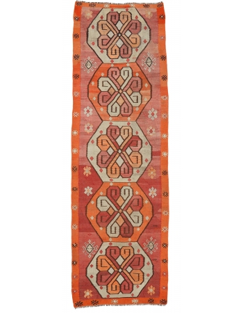 Vintage Unique Turkish Kilim Runner - 3`0