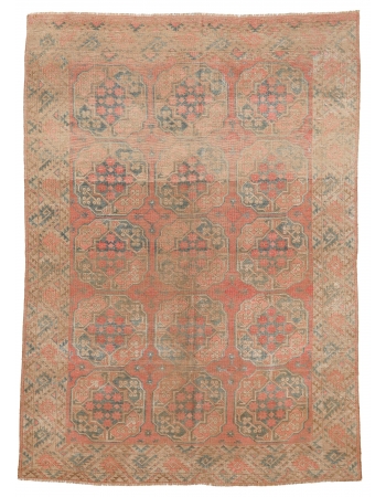 Washed Out Afghan Ersari Rug - 6`11" x 9`2"