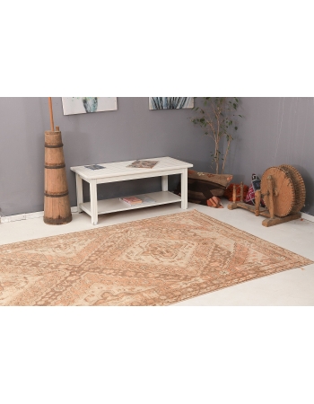 Distressed Antique Khotan Wool Rug - 5`4