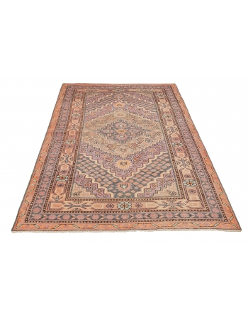 Distressed Antique Wool Khotan Rug - 4`2