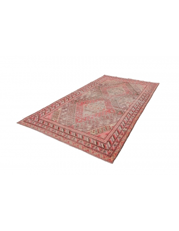 Distressed Antique Khotan Wool Rug - 5`7