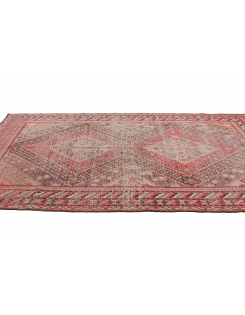 Distressed Antique Khotan Wool Rug - 5`7