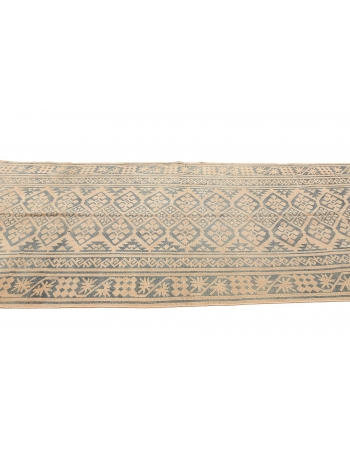 Washed Out Vintage Afghan Wool Rug - 4`9