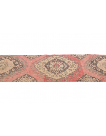 Vintage Decorative Turkish Runner Rug - 3`1