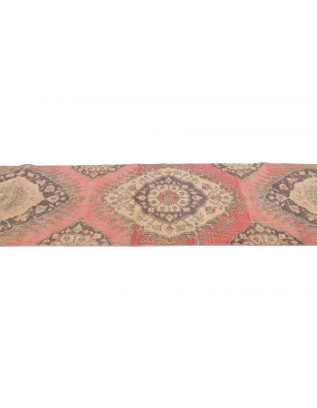 Vintage Decorative Turkish Runner Rug - 3`1