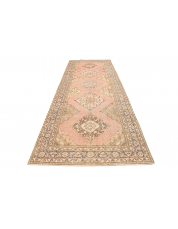 Vintage Turkish Distressed Area Rug - 4`7