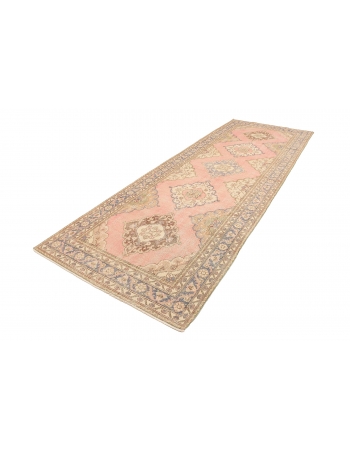 Vintage Turkish Distressed Area Rug - 4`7