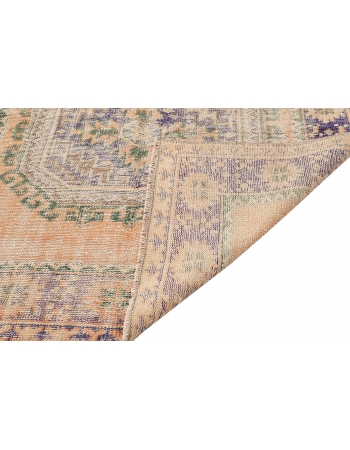 Distressed Vintage Turkish Oushak Rug - 4`11